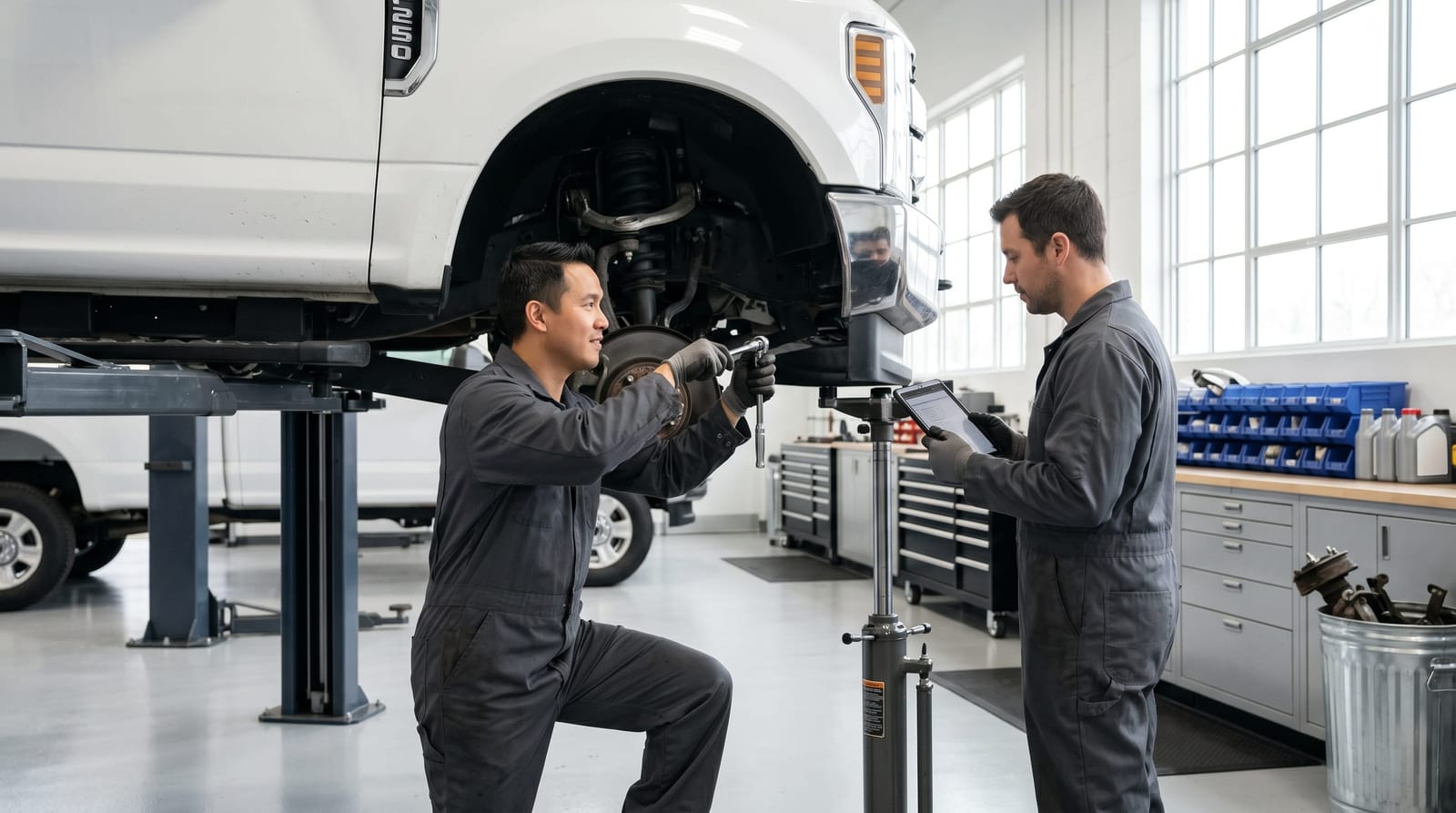 What Suspension Maintenance Do Work Trucks Need?
